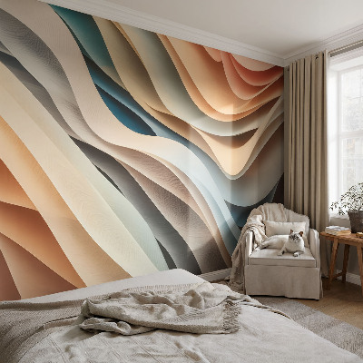 Modern wall mural Wavy forms