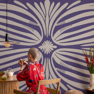 High quality photo wallpaper with a floral symmetry design