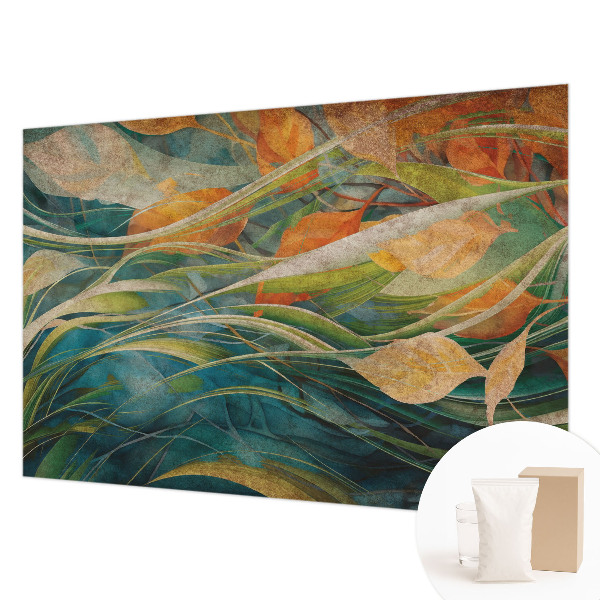 Modern wall mural for living room with an autumn landscape design