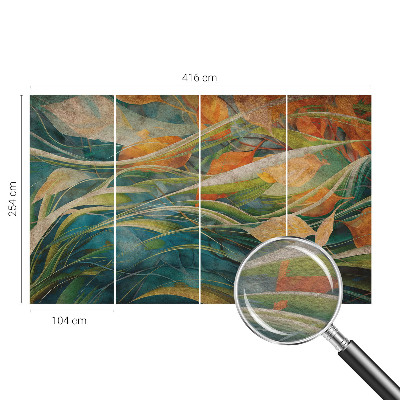 Modern wall mural for living room with an autumn landscape design