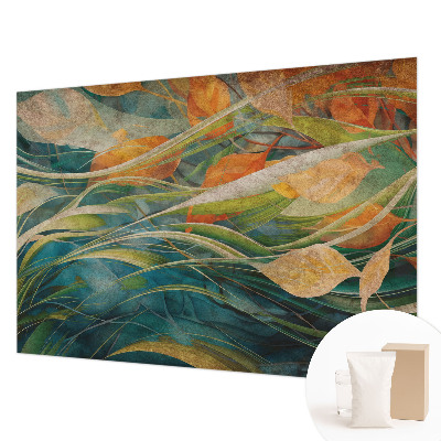 Modern wall mural for living room with an autumn landscape design