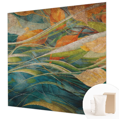 Modern wall mural for living room with an autumn landscape design