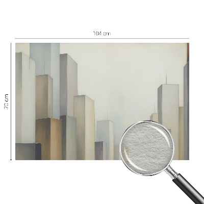 Modern wall mural for bedroom featuring a city skyscraper motif