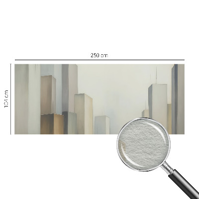 Modern wall mural for bedroom featuring a city skyscraper motif