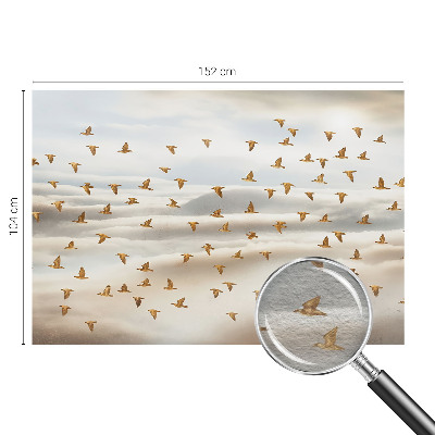 Premium wall mural for bedroom with a birds-in-flight design