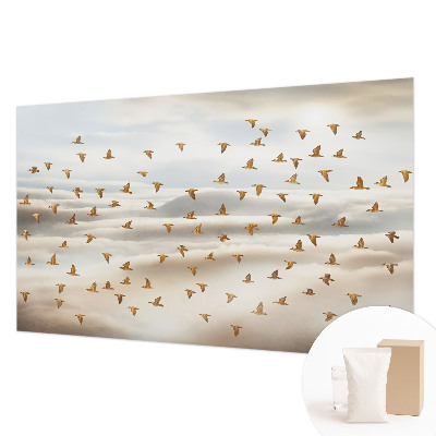 Premium wall mural for bedroom with a birds-in-flight design