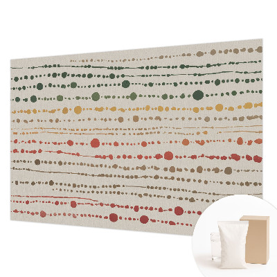 Decorative wall mural for living room with a colorful dot pattern