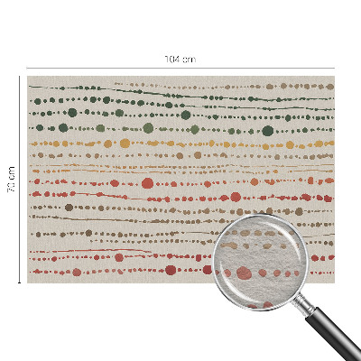 Decorative wall mural for living room with a colorful dot pattern