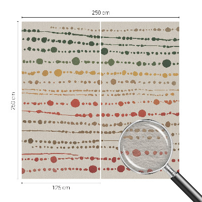 Decorative wall mural for living room with a colorful dot pattern