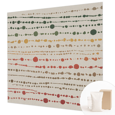 Decorative wall mural for living room with a colorful dot pattern