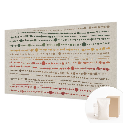 Decorative wall mural for living room with a colorful dot pattern