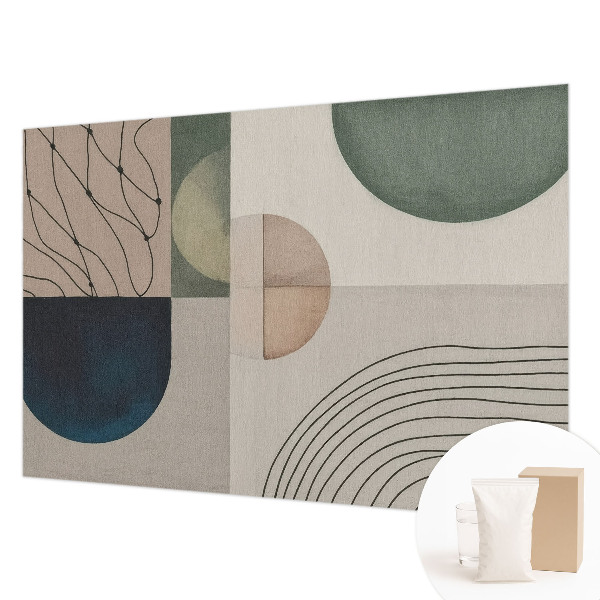 Premium photo wallpaper with geometric forms