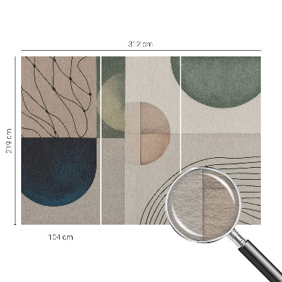 Premium photo wallpaper with geometric forms