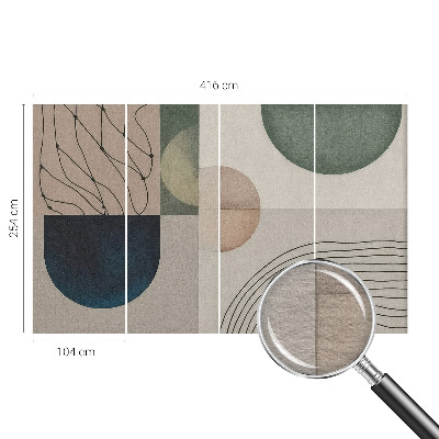 Premium photo wallpaper with geometric forms
