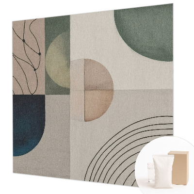 Premium photo wallpaper with geometric forms