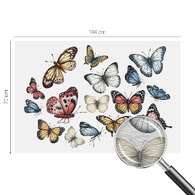 Non-woven wall mural with a paradise butterflies design