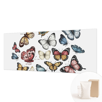 Non-woven wall mural with a paradise butterflies design