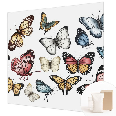 Non-woven wall mural Paradise butterflies