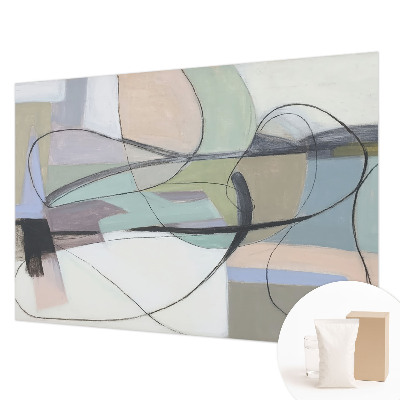 Non-woven photo wallpaper Pastel lines