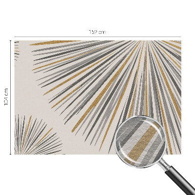 Wall mural with a geometric fan pattern