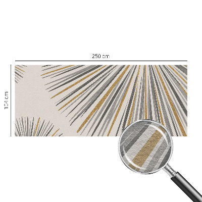 Wall mural with a geometric fan pattern