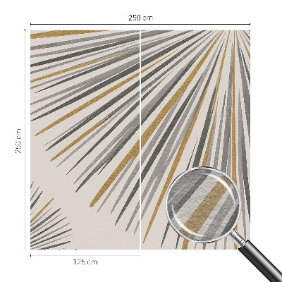 Wall mural with a geometric fan pattern