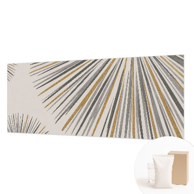 Wall mural with a geometric fan pattern