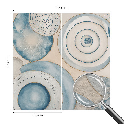 Photo wall mural with a spiral vortex pattern