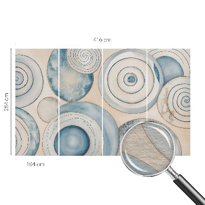 Photo wall mural with a spiral vortex pattern