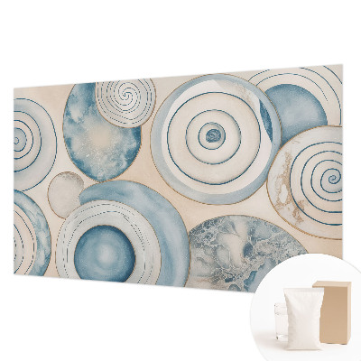 Photo wall mural with a spiral vortex pattern
