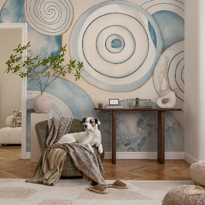 Photo wall mural with a spiral vortex pattern