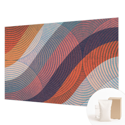 Photo wallpaper with a colorful waves design