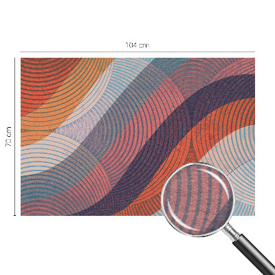 Photo wallpaper with a colorful waves design