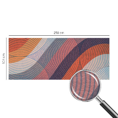 Photo wallpaper with a colorful waves design