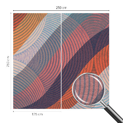 Photo wallpaper with a colorful waves design