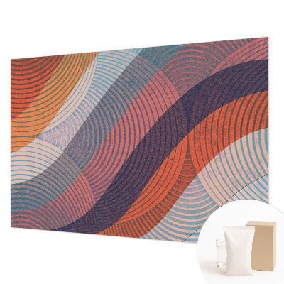Photo wallpaper with a colorful waves design