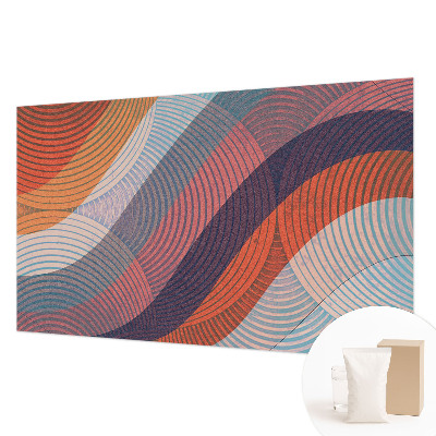 Photo wallpaper with a colorful waves design
