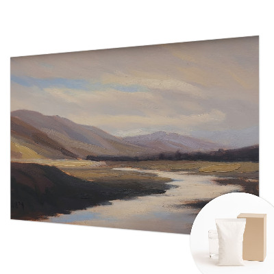 Wallpaper mural with a natural, peaceful landscape motif