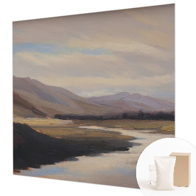 Wallpaper mural with a natural, peaceful landscape motif