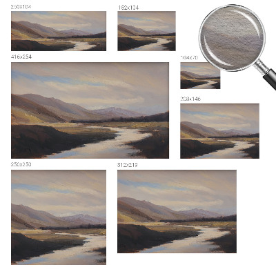 Wallpaper mural with a natural, peaceful landscape motif