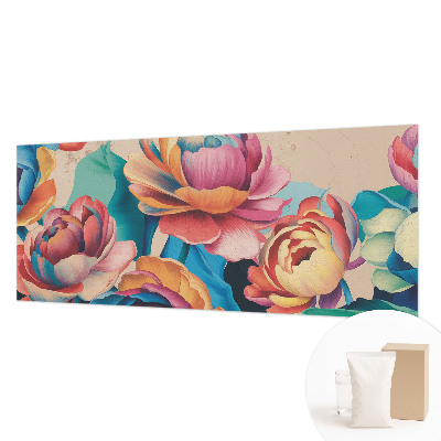 Large wall mural featuring a floral harmony design