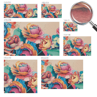 Large wall mural featuring a floral harmony design