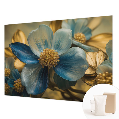 Bedroom wall mural wallpaper with a floral arrangement design