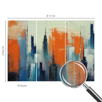 Large wallpaper mural Abstract city
