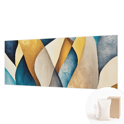 Custom size wall mural with a wavy abstract design