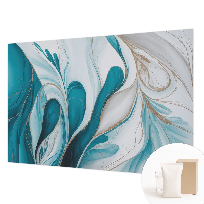 Modern wall mural for bedroom with fluid pattern