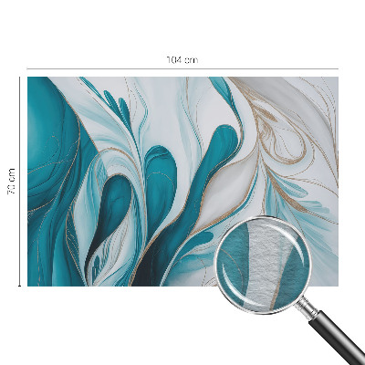 Modern wall mural for bedroom with fluid pattern