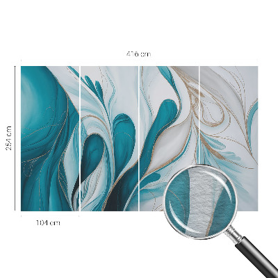 Modern wall mural for bedroom Fluid patterns