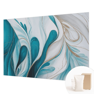 Modern wall mural for bedroom with fluid pattern