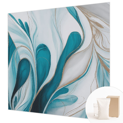 Modern wall mural for bedroom with fluid pattern
